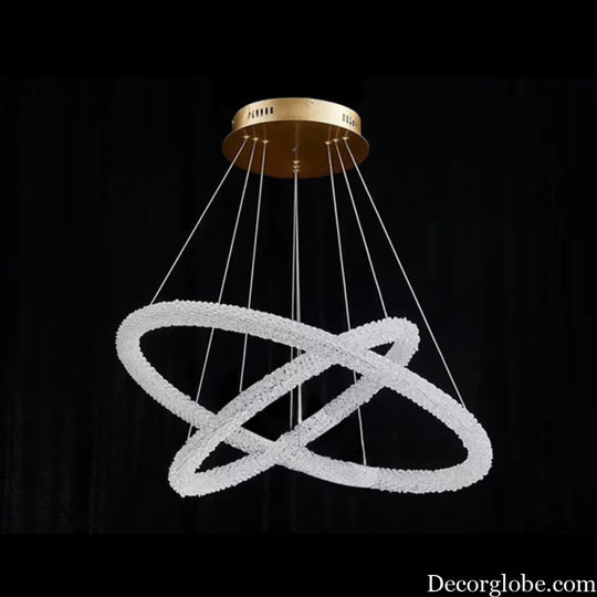 Diana - Modern Crystal Circle Chandelier (Choose Your Size &amp; Tiers) - DecorGlobe