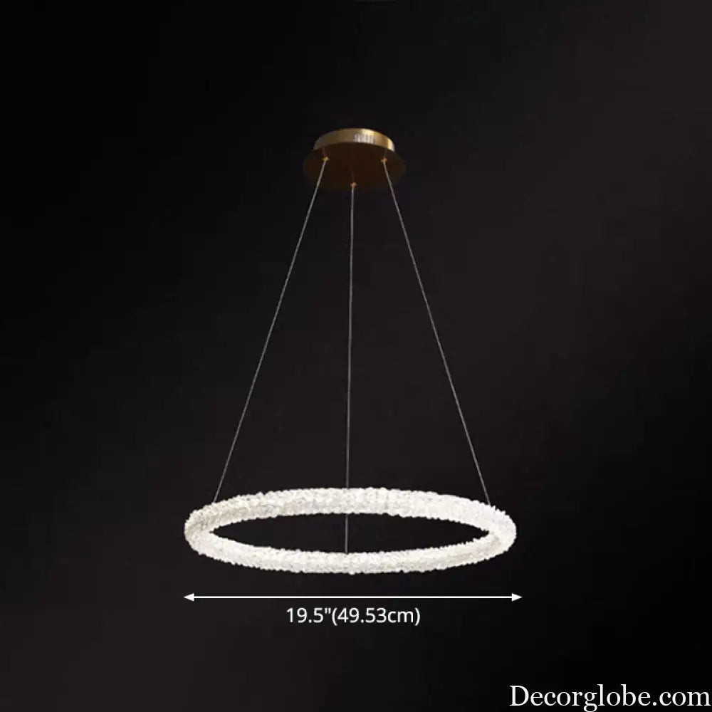 Diana - Modern Crystal Circle Chandelier (Choose Your Size &amp; Tiers) - DecorGlobe