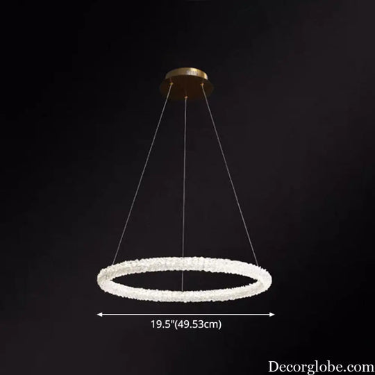 Diana - Modern Crystal Circle Chandelier (Choose Your Size &amp; Tiers) - DecorGlobe