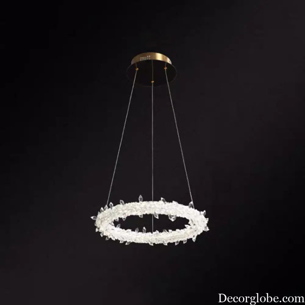 Diana - Modern Crystal Circle Chandelier (Choose Your Size &amp; Tiers) - DecorGlobe