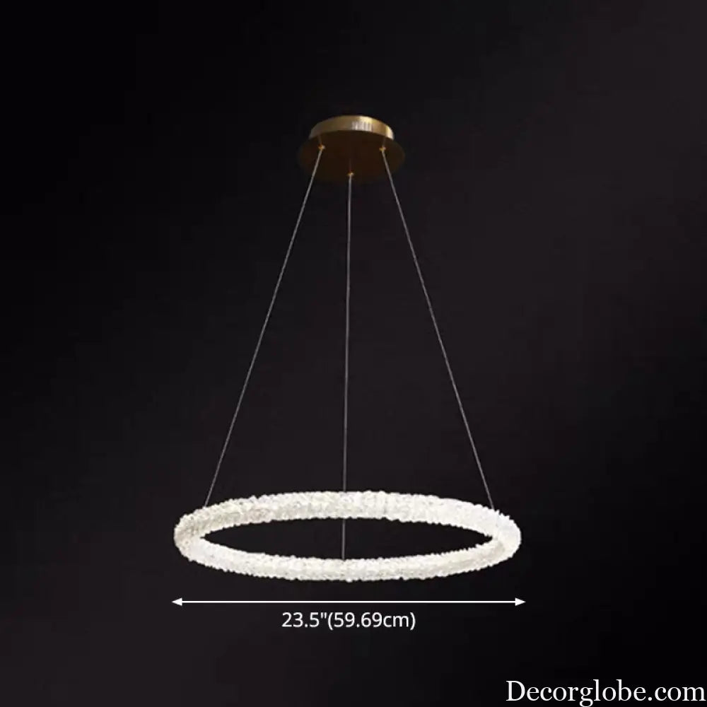 Diana - Modern Crystal Circle Chandelier (Choose Your Size &amp; Tiers) - DecorGlobe