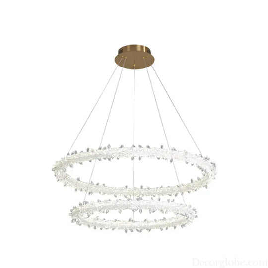 Diana - Modern Crystal Circle Chandelier (Choose Your Size &amp; Tiers) - DecorGlobe