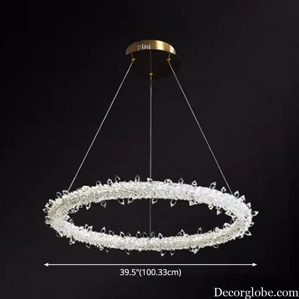 Diana - Modern Crystal Circle Chandelier (Choose Your Size &amp; Tiers) - DecorGlobe