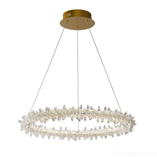 Diana - Modern Crystal Circle Chandelier (Choose Your Size &amp; Tiers) - DecorGlobe
