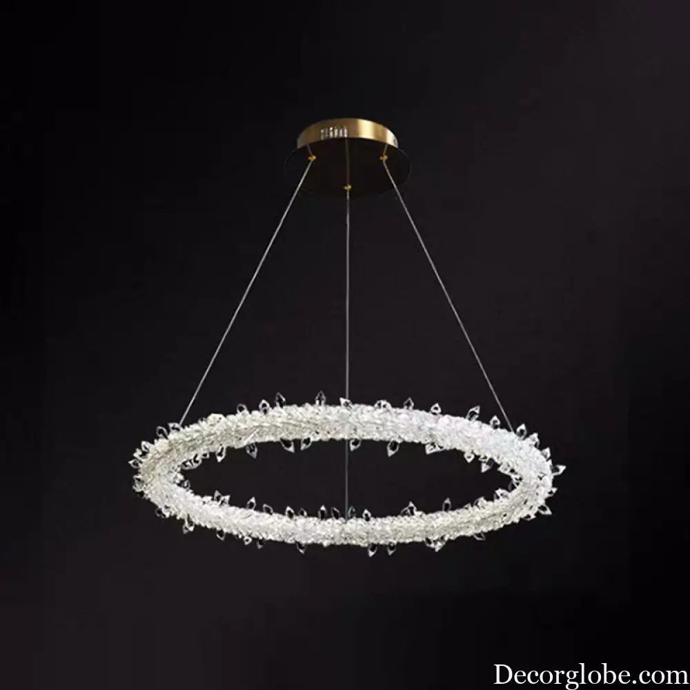 Diana - Modern Crystal Circle Chandelier (Choose Your Size &amp; Tiers) - DecorGlobe