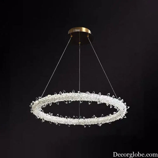 Diana - Modern Crystal Circle Chandelier (Choose Your Size &amp; Tiers) - DecorGlobe