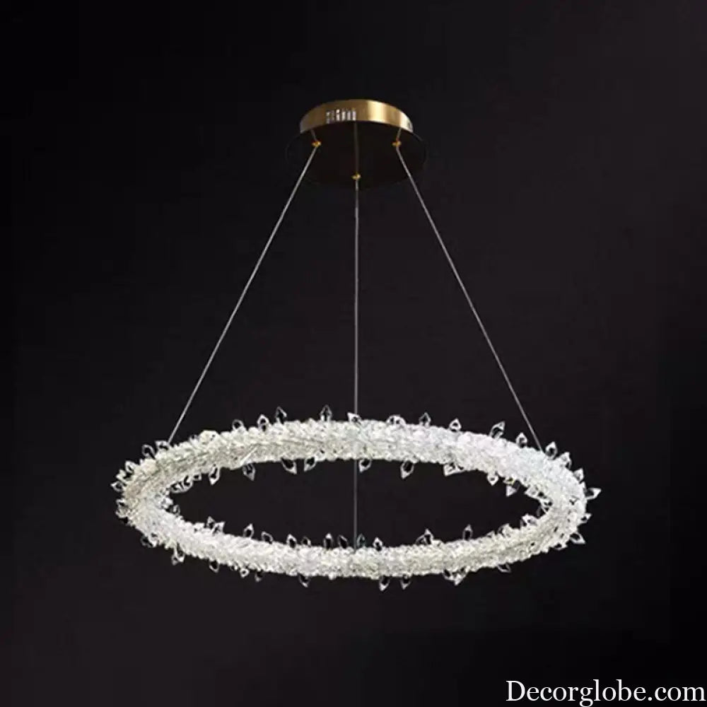 Diana - Modern Crystal Circle Chandelier (Choose Your Size &amp; Tiers) - DecorGlobe