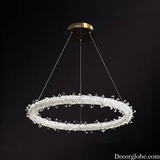 Diana - Modern Crystal Circle Chandelier (Choose Your Size &amp; Tiers) - DecorGlobe