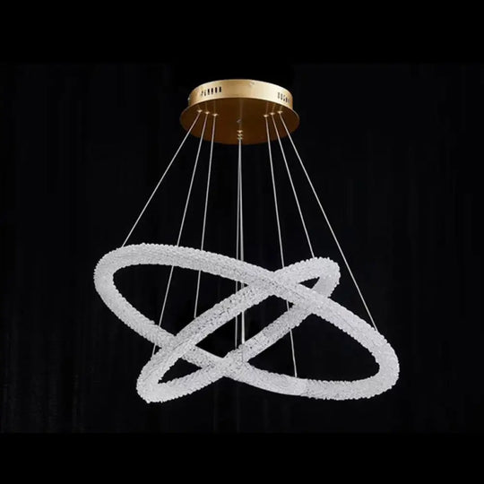 Diana - Modern Crystal Circle Chandelier (Choose Your Size &amp; Tiers) - DecorGlobe