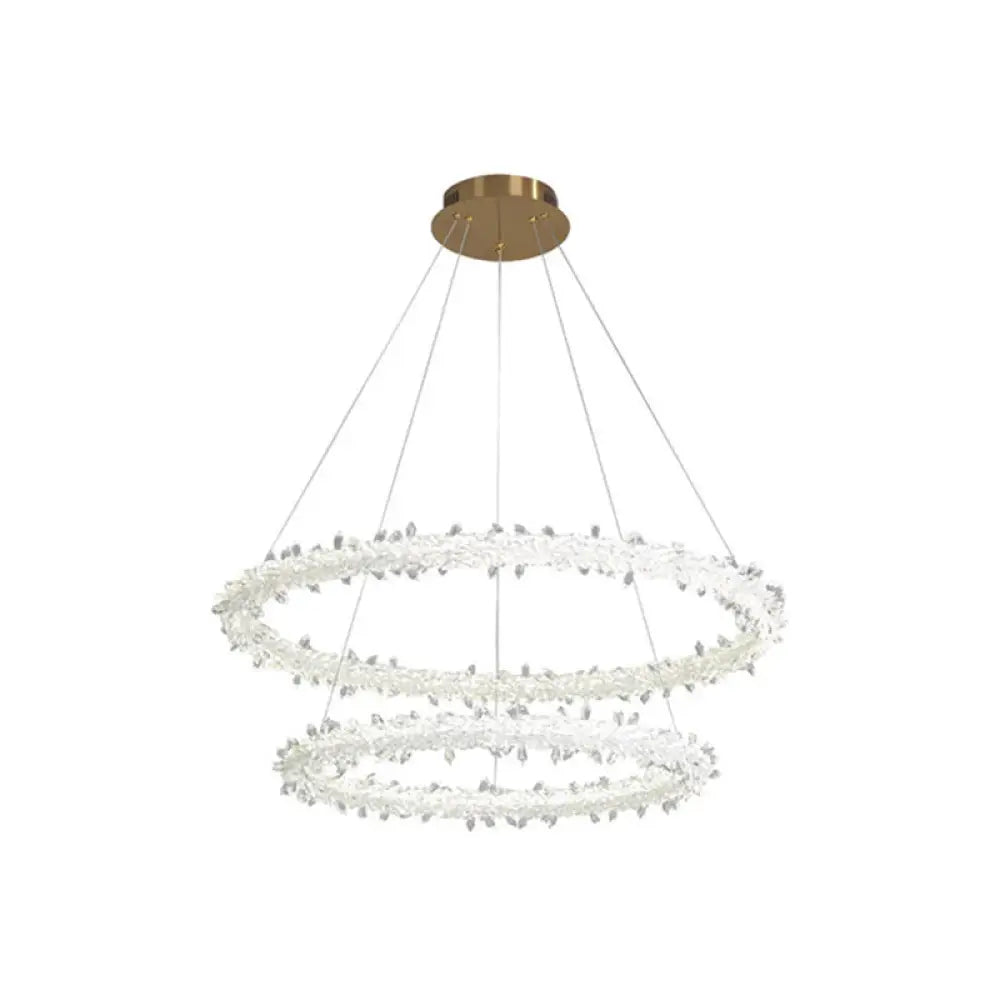 Diana - Modern Crystal Circle Chandelier (Choose Your Size &amp; Tiers) - DecorGlobe