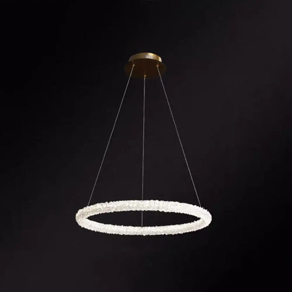 Diana - Modern Crystal Circle Chandelier (Choose Your Size &amp; Tiers) - DecorGlobe