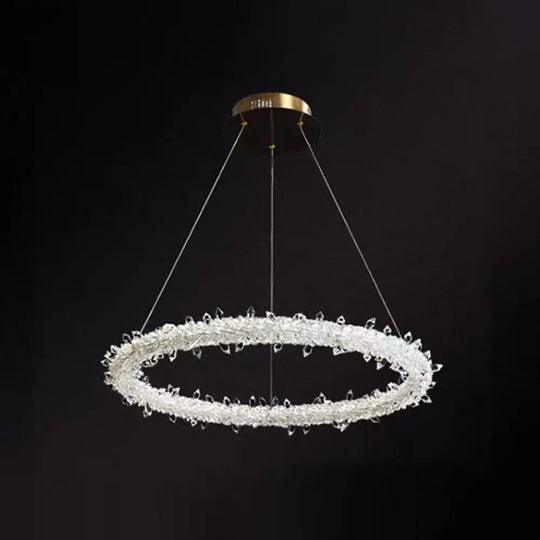 Diana - Modern Crystal Circle Chandelier (Choose Your Size &amp; Tiers) - DecorGlobe