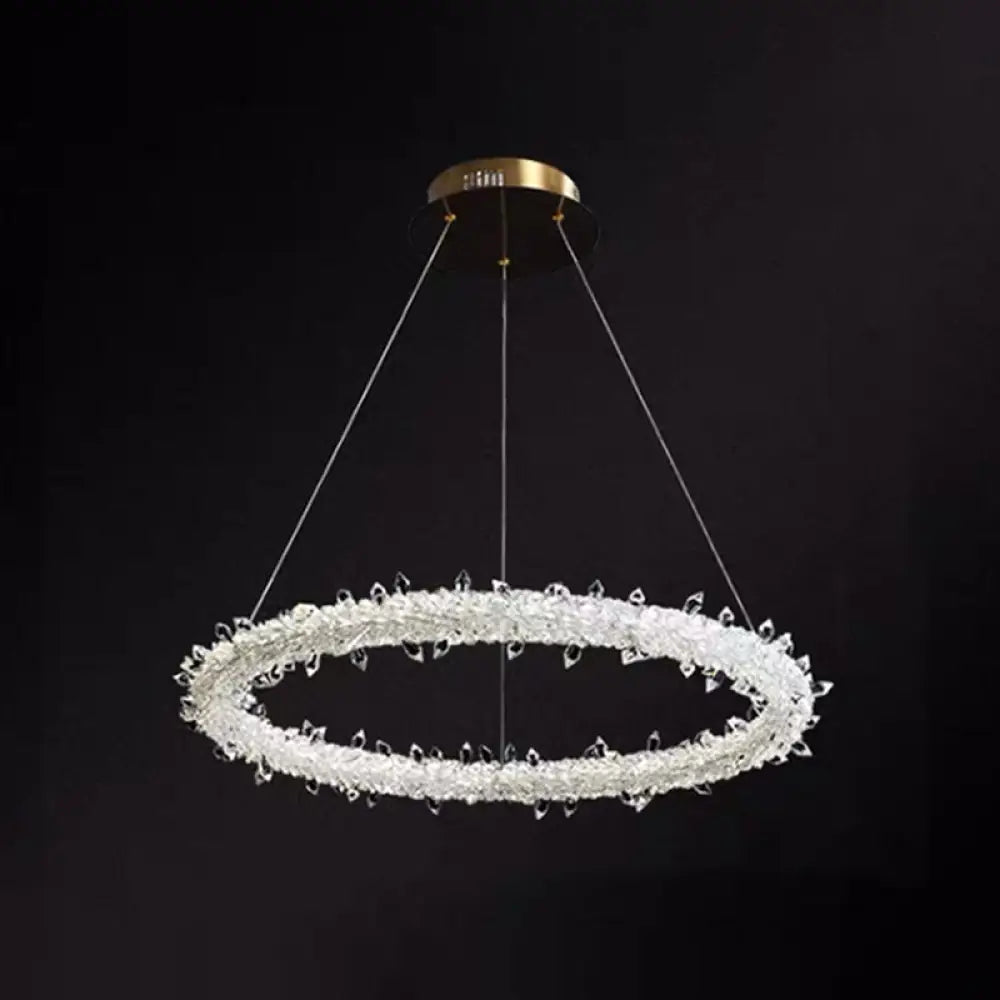 Diana - Modern Crystal Circle Chandelier (Choose Your Size &amp; Tiers) - DecorGlobe