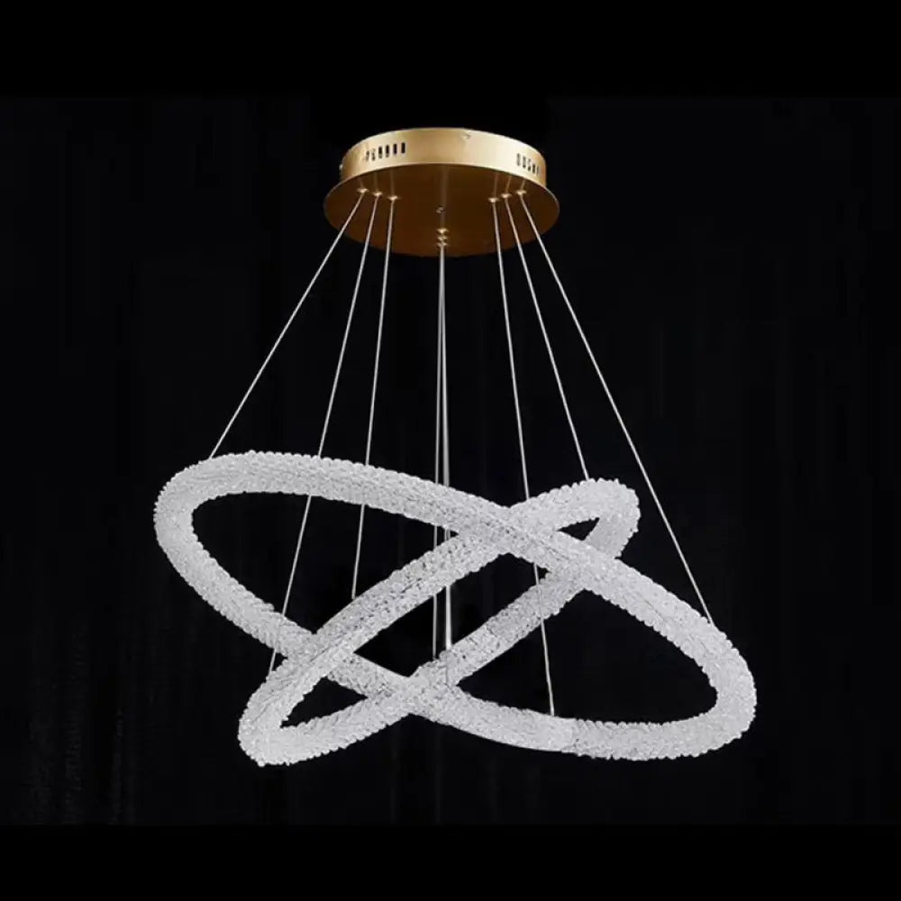Diana - Modern Crystal Circle Chandelier (Choose Your Size &amp; Tiers) - DecorGlobe