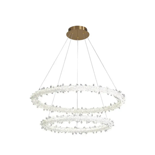 Diana - Modern Crystal Circle Chandelier (Choose Your Size &amp; Tiers) - DecorGlobe