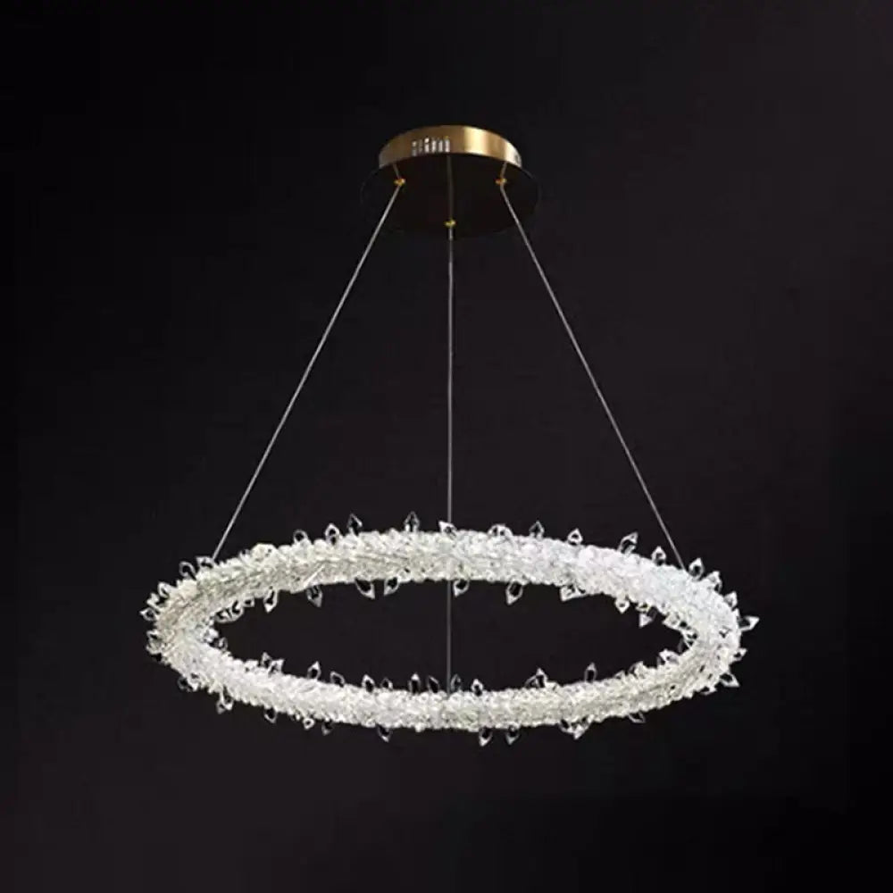 Diana - Modern Crystal Circle Chandelier (Choose Your Size &amp; Tiers) - DecorGlobe
