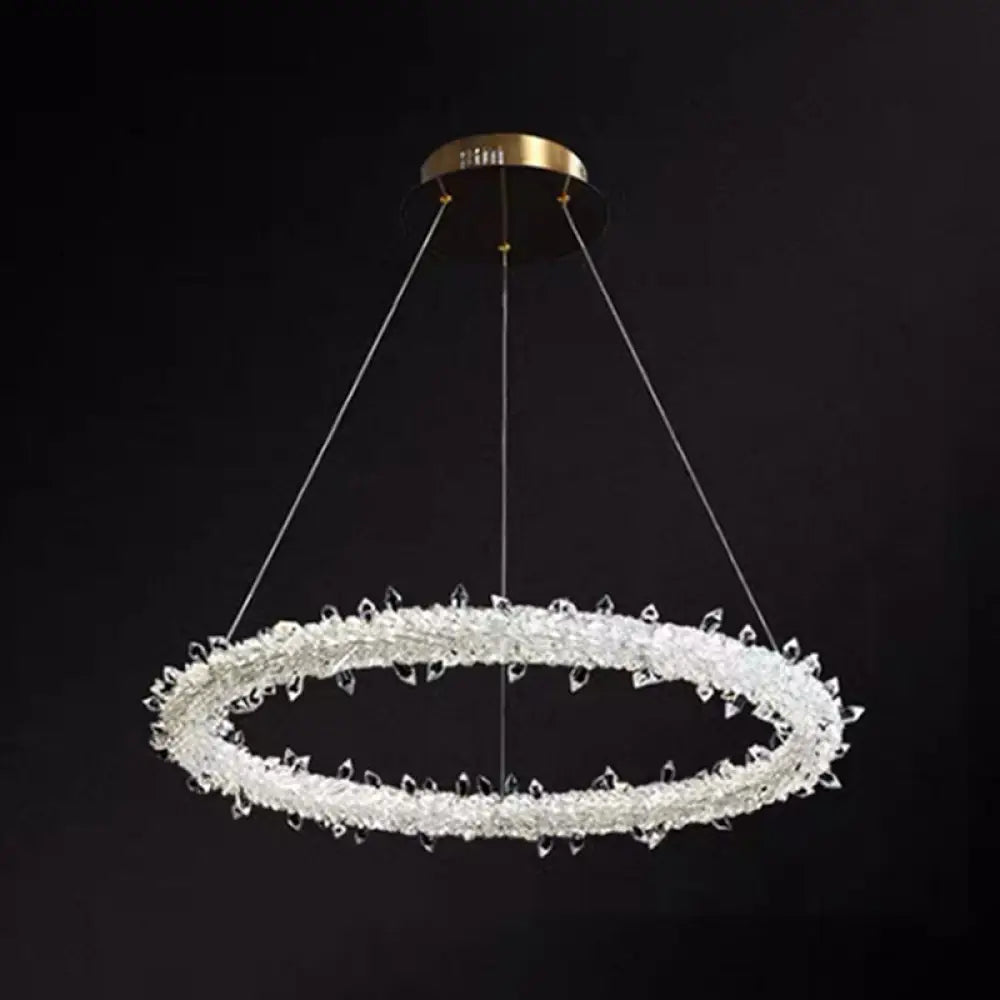 Diana - Modern Crystal Circle Chandelier (Choose Your Size &amp; Tiers) - DecorGlobe