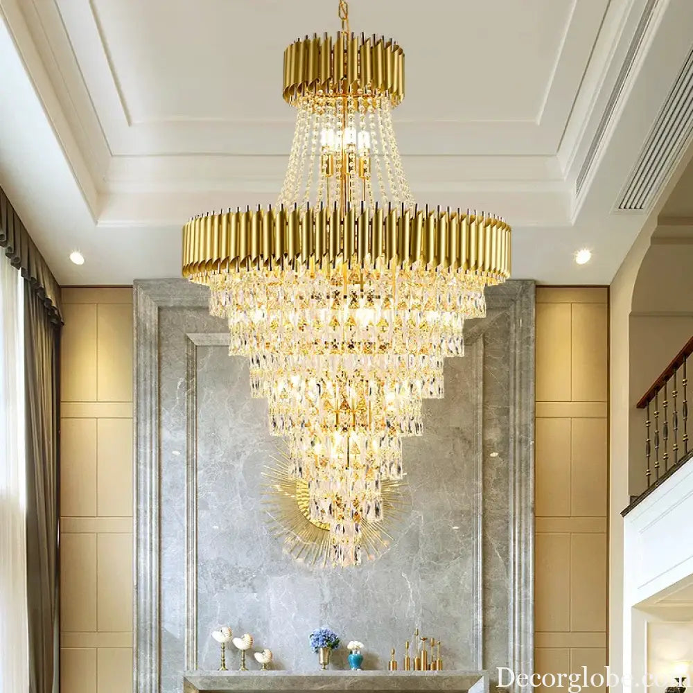 Luxury Modern Chandelier for Living Room - Elegant Gold Decor for Staircases, Hallways, and Spirited Ambiance - DecorGlobe