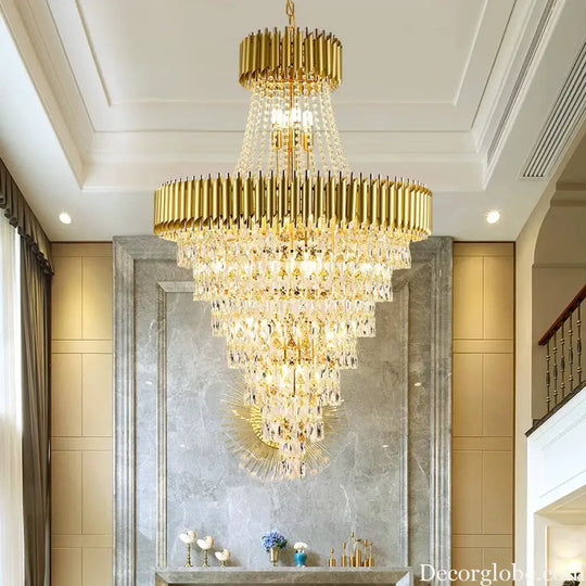 Luxury Modern Chandelier for Living Room - Elegant Gold Decor for Staircases, Hallways, and Spirited Ambiance - DecorGlobe