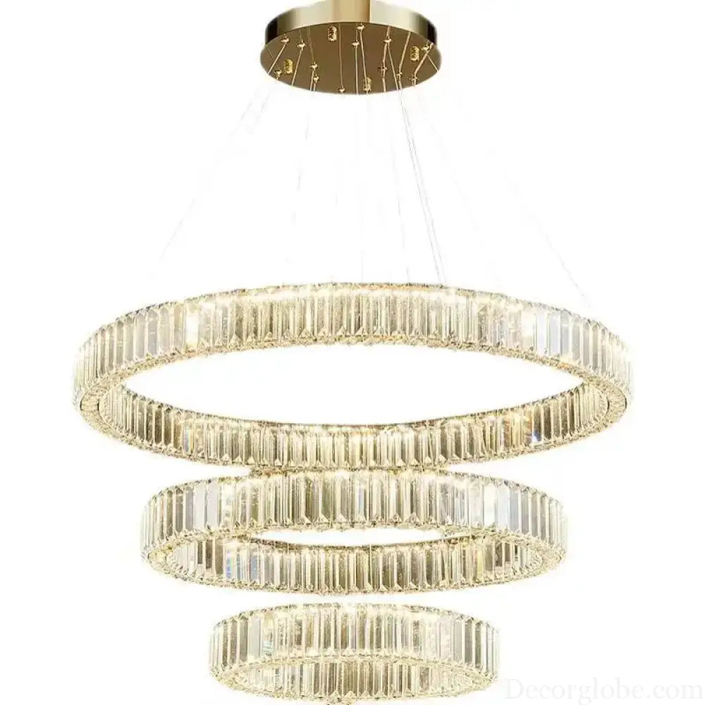 Modern Luxury Crystal Chandeliers - Golden Chandelier Lighting for Living Rooms, Stairs, and Duplex Halls - DecorGlobe