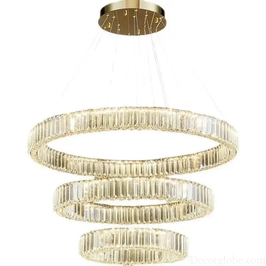Modern Luxury Crystal Chandeliers - Golden Chandelier Lighting for Living Rooms, Stairs, and Duplex Halls - DecorGlobe