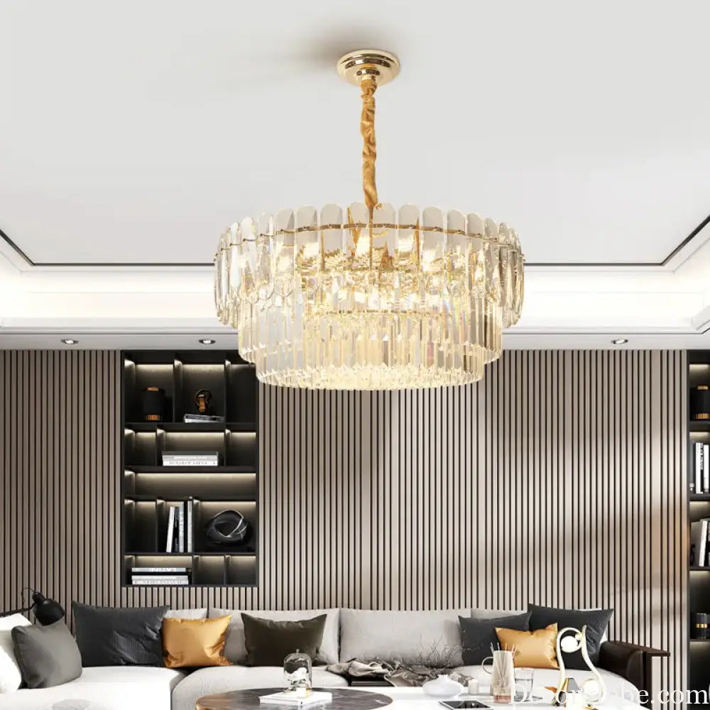 Modern Crystal LED Pendant Lights - Gold Elegance for Living Rooms, Kitchens, Dining Rooms, and Bedrooms in Nordic Loft Style - DecorGlobe