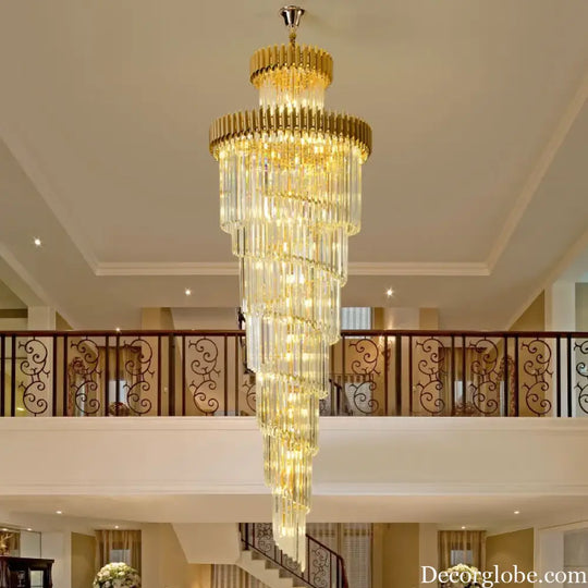 Luxury Modern Crystal Chandelier - Opulent Illumination for Long Lofts, Villa Lobbies, and Chic Living Spaces - DecorGlobe