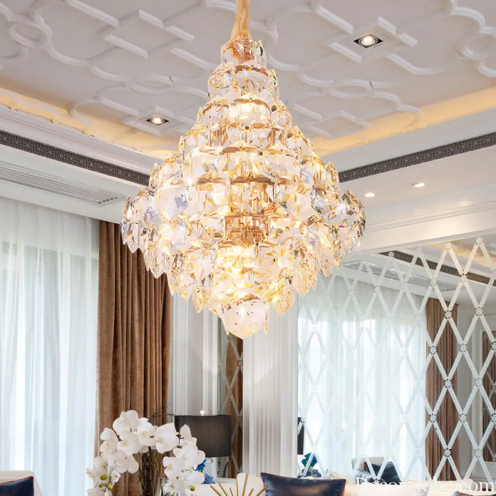 Clara Modern Glass Crystal Chandelier - DecorGlobe