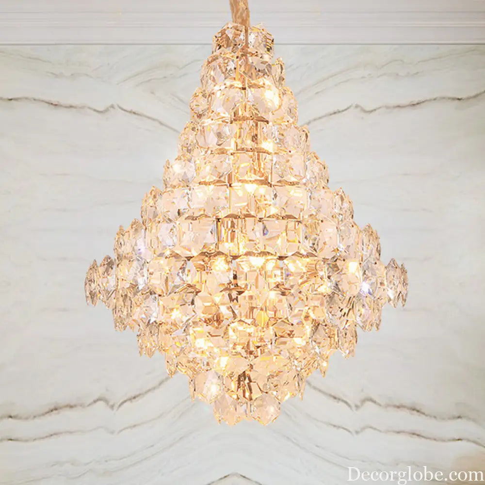Clara Modern Glass Crystal Chandelier - DecorGlobe