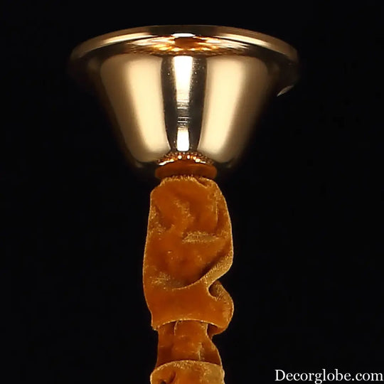 Gold Industrial Geometric Chandelier with Crystal Teardrop Shade - 5/6/8 Bulb Pendant Light