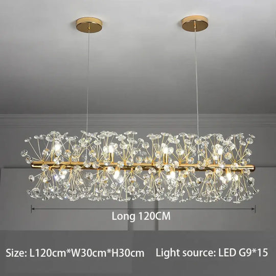 Elegant Modern Gold K9 Crystal Hanging Chandelier - A Luxury LED Fixture for Living and Dining Spaces - DecorGlobe