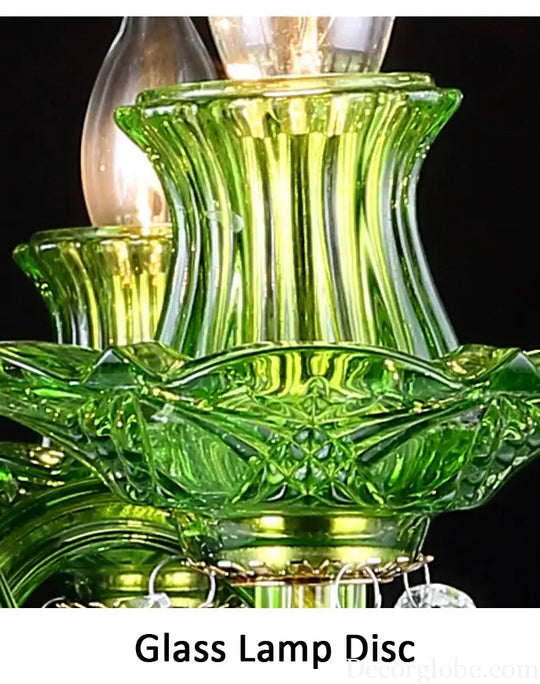 Modern Luxury Green Crystal Chandelier Wave Lotus Leaf Design LED Pendant Light for Bedroom Hotel Lobby Corridor And