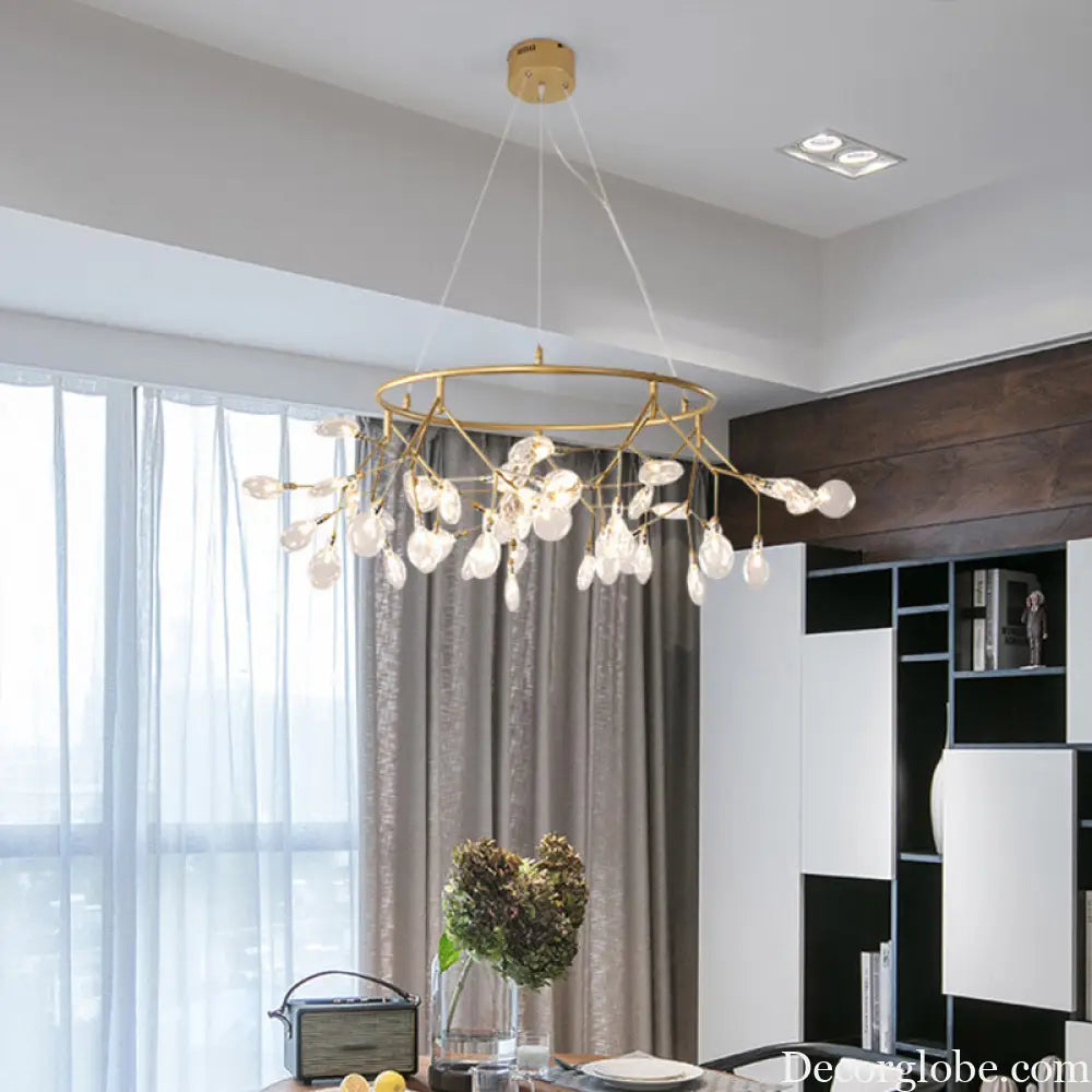 Modern Metal LED Dining Room Chandelier - Elegant Hanging Pendant Light
