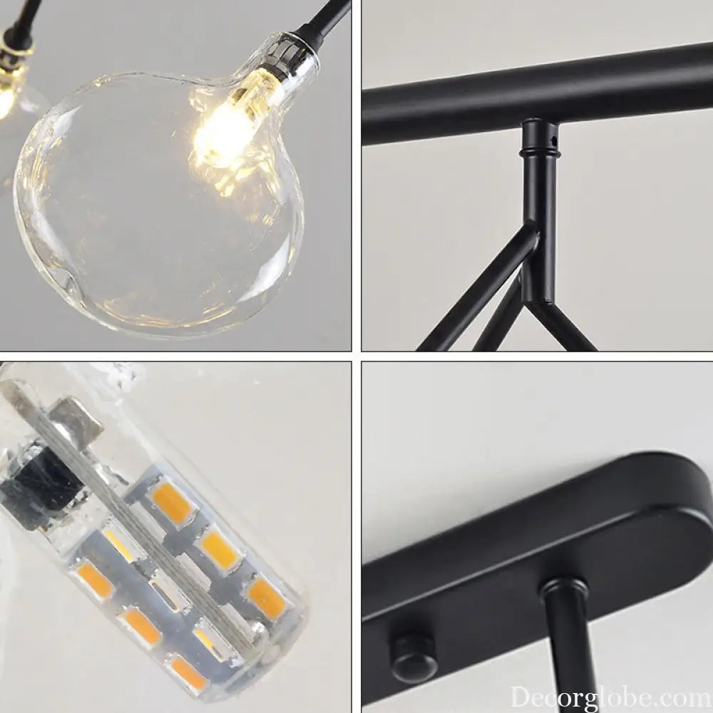 Modern Metal LED Dining Room Chandelier - Elegant Hanging Pendant Light