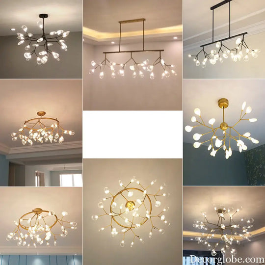 Modern Metal LED Dining Room Chandelier - Elegant Hanging Pendant Light