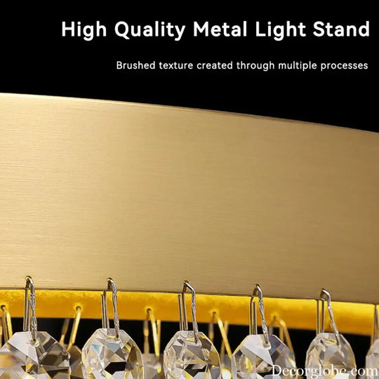 Modern LED Crystal Chandelier - Elegant Lighting Fixture for Living Room, Dining Room, Kitchen, and Home Lighting Decor - DecorGlobe