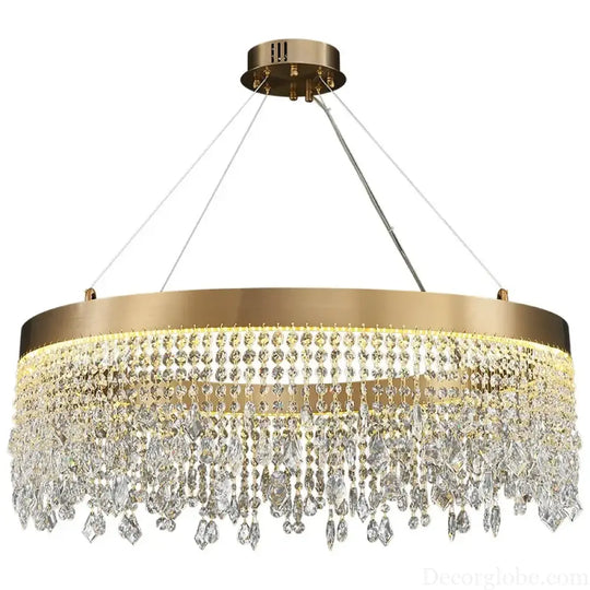 Modern LED Crystal Chandelier - Elegant Lighting Fixture for Living Room, Dining Room, Kitchen, and Home Lighting Decor - DecorGlobe