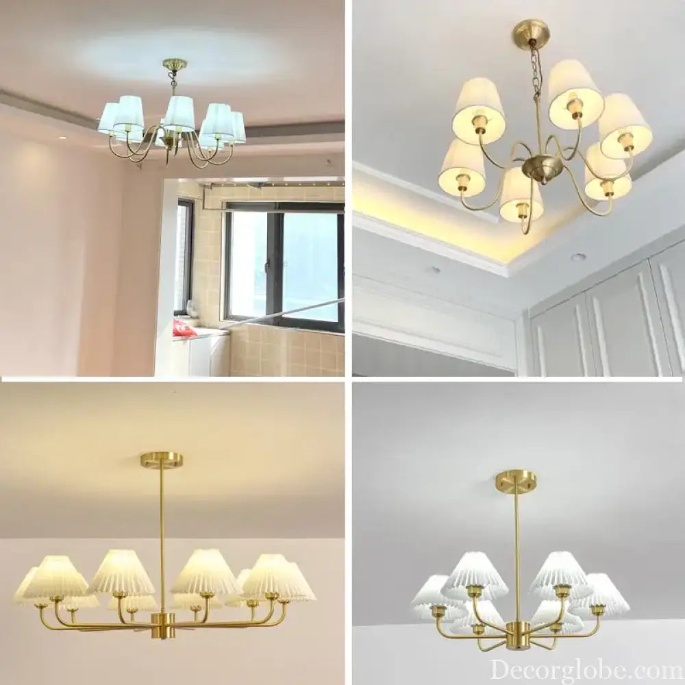 Modern LED Fabric Chandelier Light for Living and Dining Room Chandelier