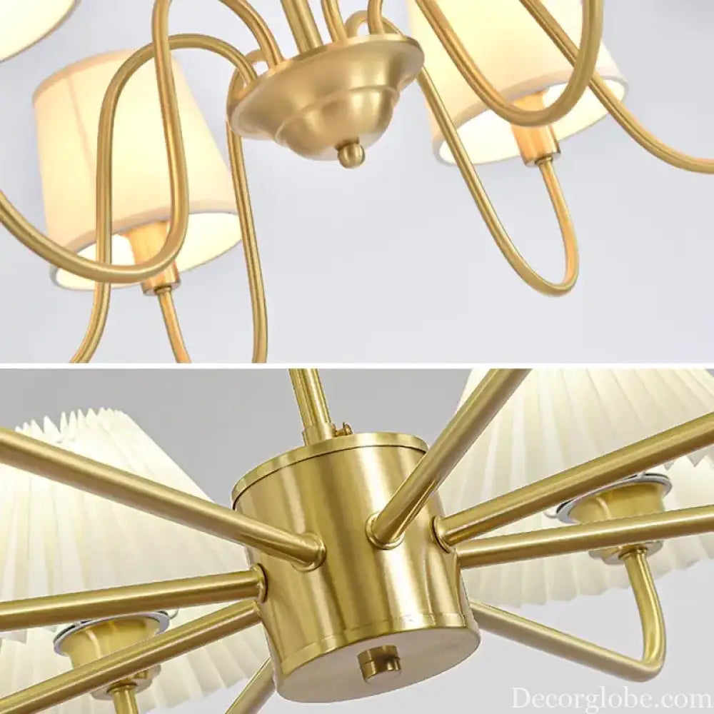 Modern LED Fabric Chandelier Light for Living and Dining Room Chandelier
