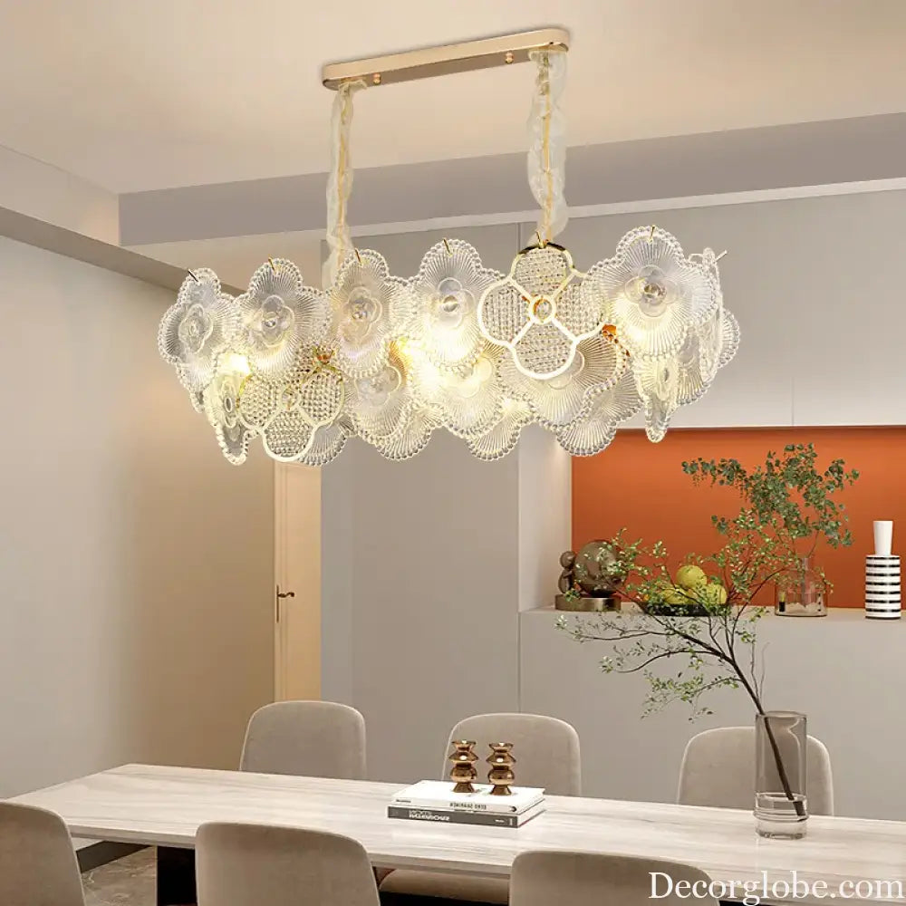 Modern LED Light Luxury Chandelier - Ideal for Villa Living Rooms, Bedrooms, and Dining Spaces - French Plum Crystal Glass Design - DecorGlobe