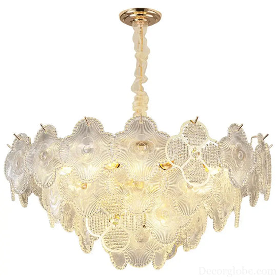 Modern LED Light Luxury Chandelier - Ideal for Villa Living Rooms, Bedrooms, and Dining Spaces - French Plum Crystal Glass Design - DecorGlobe