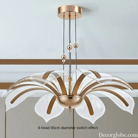 Modern LED Night Primrose Petals Ceiling Chandelier - Minimalist Elegance for Living, Dining, and Bedrooms - DecorGlobe