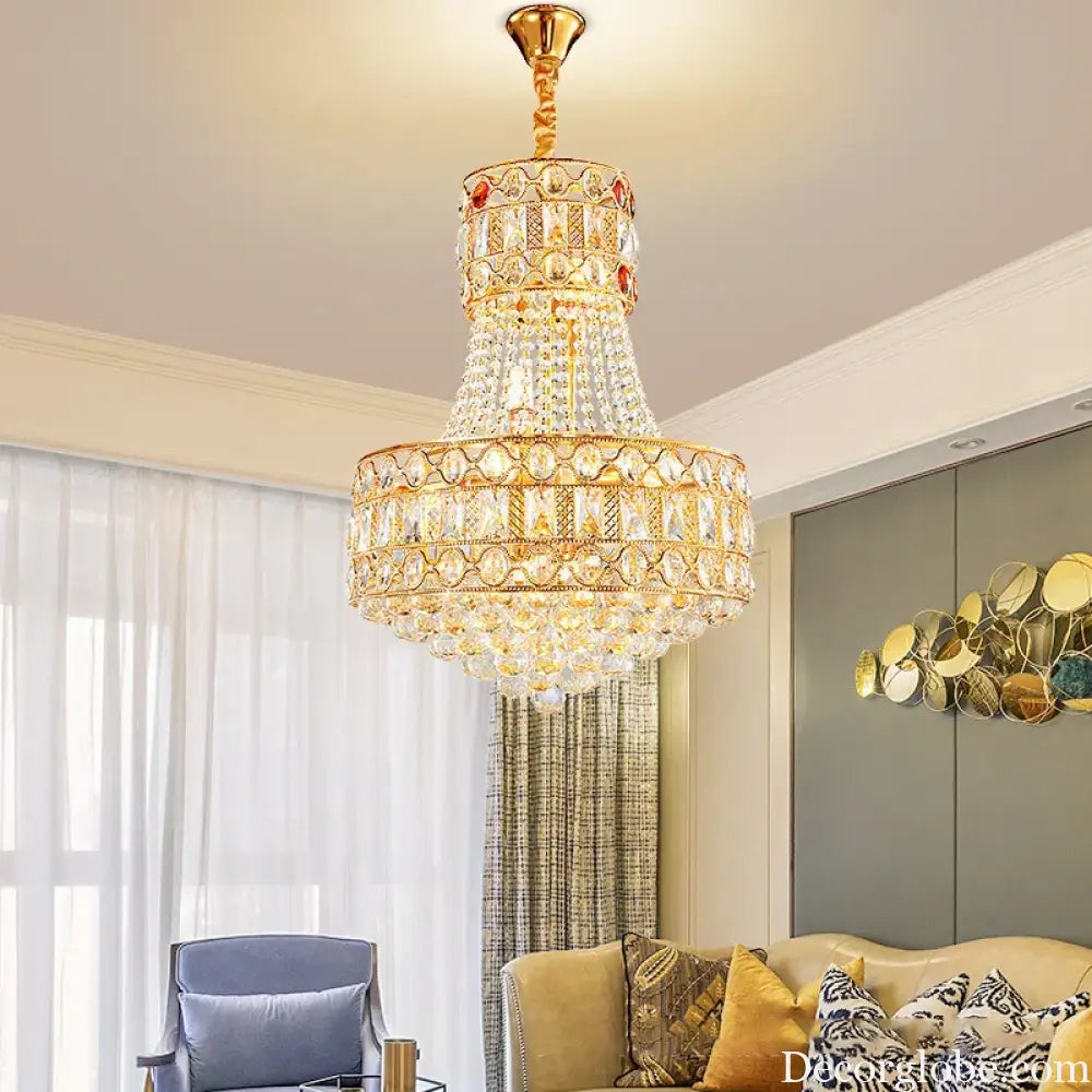 Modern Living Room Chandelier - Light Luxury Crystal Elegance for Dining Rooms, Hotels, Villas, and Bedrooms - DecorGlobe