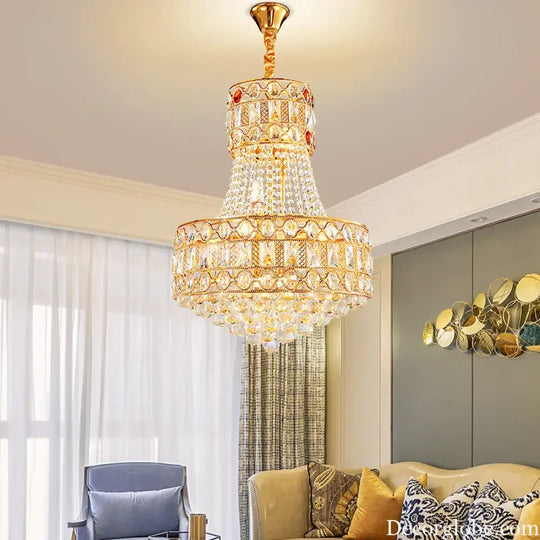 Modern Living Room Chandelier - Light Luxury Crystal Elegance for Dining Rooms, Hotels, Villas, and Bedrooms - DecorGlobe
