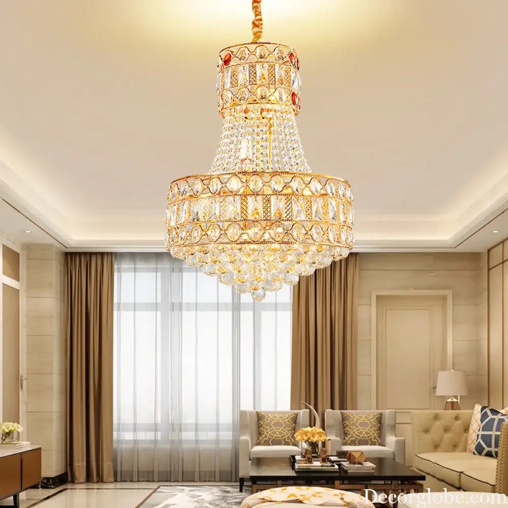 Modern Living Room Chandelier - Light Luxury Crystal Elegance for Dining Rooms, Hotels, Villas, and Bedrooms - DecorGlobe