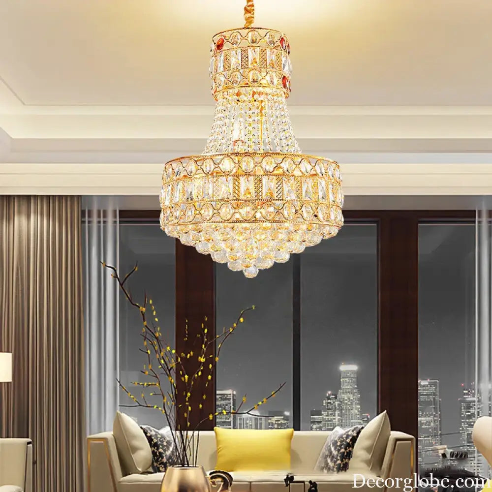 Modern Living Room Chandelier - Light Luxury Crystal Elegance for Dining Rooms, Hotels, Villas, and Bedrooms - DecorGlobe