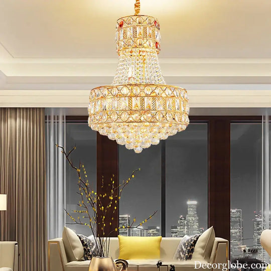 Modern Living Room Chandelier - Light Luxury Crystal Elegance for Dining Rooms, Hotels, Villas, and Bedrooms - DecorGlobe