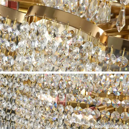 Modern Luxury Long Chandelier - Opulent Illumination for Staircases, Villa Lobbies, High Ceilings, and Grand Spaces - DecorGlobe
