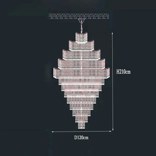 Modern Luxury Long Chandelier - Opulent Illumination for Staircases, Villa Lobbies, High Ceilings, and Grand Spaces - DecorGlobe