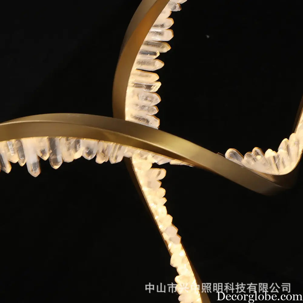 Modern Minimalist Crystal Chandelier for Living Room &amp; Bedroom H145cm